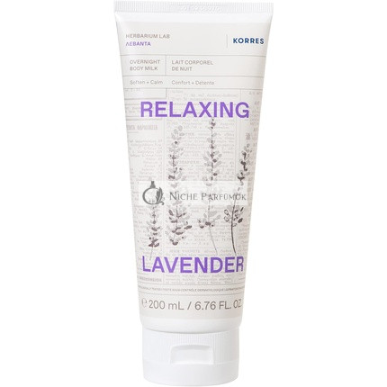 Korres Relaxáló Levendula Éjszakai Testápoló Tej, 200ml