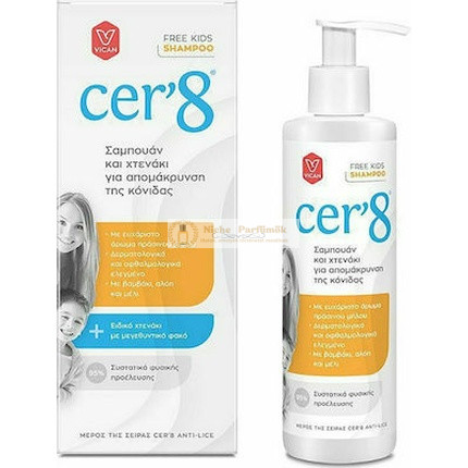 Cer8 Free Gyerek Sampon Fésűvel, 200ml
