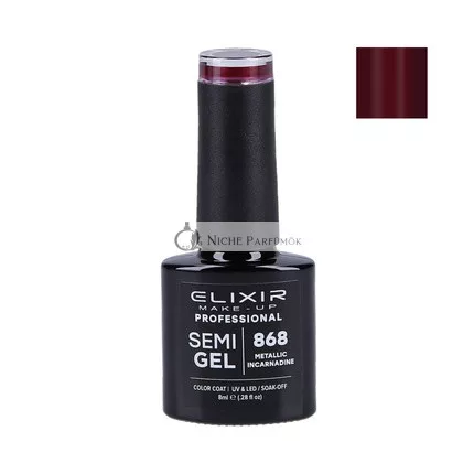 Elixir Hybrid Nail Polish 868 Metallic Incarnadine, 8ml