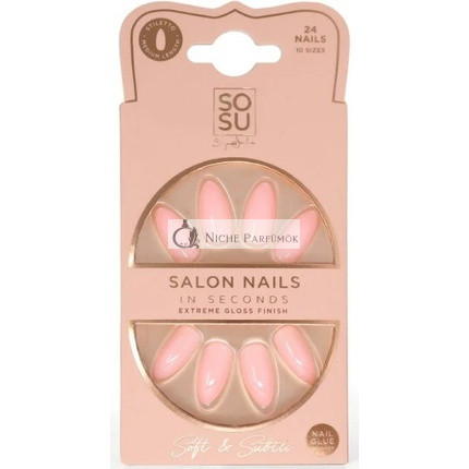 Weiche und subtile Kunstnägel (Salon Nägel) 24 Stück