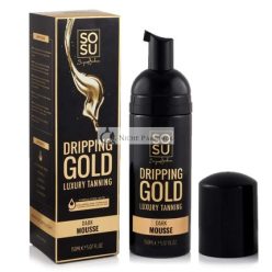   SOSU Dripping Gold Luxus-Mousse zur Selbstbräunung, dunkel, mit Hyaluronsäure und Vitaminen A & E