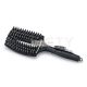 Olivia Garden Fingerbrush Combo Large Black hajkefe nejlon- és vaddisznósörtékkel
