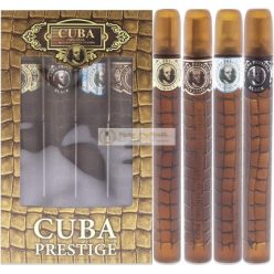   Cuba Cuba Prestige Férfi 4 Részes Ajándékcsomag, 33 g Classic EDT Spray, 33 g Black EDT Spray, 33 g Platinum EDT Spray, 33 g Legacy EDT Spray