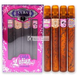   Cuba Cuba Latino Női Ajándékcsomag 4 Darabos - Copacabana, Maya, Carnaval EDP Spray, 33 Ml