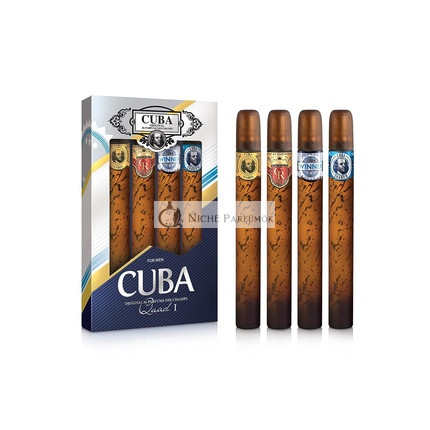 Cuba Quad I Herren 4-teiliges Geschenkset, 33ml