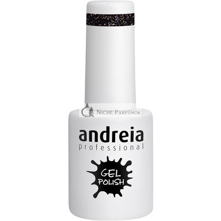 Andreia Félig Tartós Körömlakk Szín 244 Fekete Csillám, 10ml