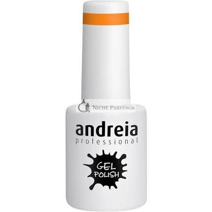 Andreia Félig Tartós Körömlakk UV/LED Lámpához Intenzív Fény és 4 Hét Tartó Francia Manikűr Körömlakk Szín 262 Narancs Sárga Neon