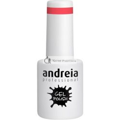   Andreia Semi-Permanenter Nagellack für UV/LED-Lampe, Intensiver Glanz und 4 Wochen Halt, Französische Maniküre, 265 Neonrot, 10,5 ml