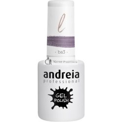   Andreia Fél-Állandó Körömlakk UV/LED Lámpához Intenzív Fény és 4 Hét Tartó Szín BA3 Pink Csillám 10.5ml