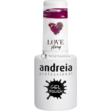 Andreia Semi-Permanenter Nagelgel-Lack für UV/LED-Lampe Intensiver Glanz und 4 Wochen Haltbare Französische Maniküre Nagelgel-Lack Farbe 303 Rottöne von Lila 10.5ml