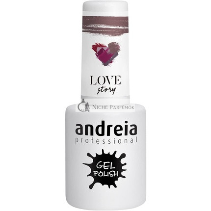Andreia Fél-Állandó Körömlakk UV/LED Lámpához Intenzív Fény és 4 Hét Tartó Francia Manikűr Körömlakk Szín 305 Pink Szürke és Lila, 10ml