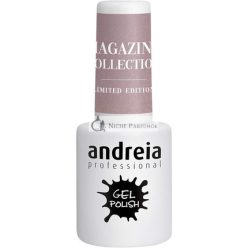   Andreia Semi-Permanenter Nagelgel-Lack für UV/LED-Lampe Intensiver Glanz und 4 Wochen haltende Französische Maniküre Nagelgel-Lack Magazin Kollektion Farbe MZ6 Grau Nude 10,5ml