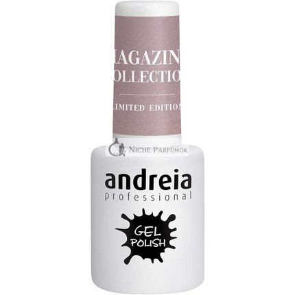 Andreia Semi-Permanenter Nagelgel-Lack für UV/LED-Lampe Intensiver Glanz und 4 Wochen haltende Französische Maniküre Nagelgel-Lack Magazin Kollektion Farbe MZ6 Grau Nude 10,5ml