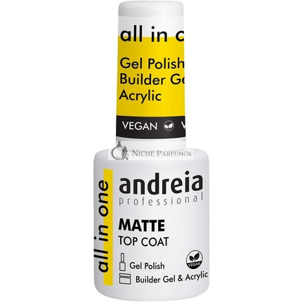 Andreia Professzionális Matt Top Coat Gél Lakkhoz és Akrylhoz, 10.5ml