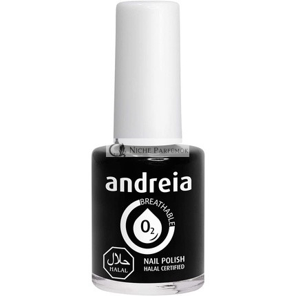 Andreia Halal Lélegző Körömlakk, Vízáteresztő, Fényes, Vegán és Állatkísérlet-mentes, B21 Fekete Fényes, 10,5ml