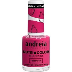   Andreia Professional NutriColor Lélegző Körömlakk Vegan és Állatkísérlet-mentes DIY Köröm Művészet Hosszú Tartó Fényes Szín NC36 Forró Rózsaszín, 10,5ml