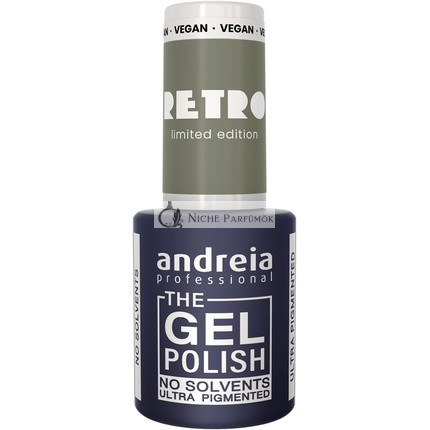 Andreia Professional A Gél Lakk Oldószermentes Gél Retro Limitált Kollekció Szín RT5 Diszkrét Világosszürke Zöld