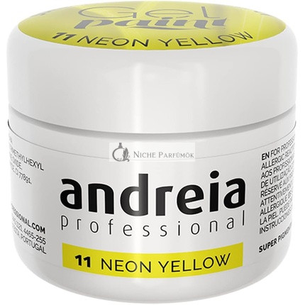 Andreia Professional Köröm Művészeti Zselé Festék Pottok 11 Neon Sárga, 4g