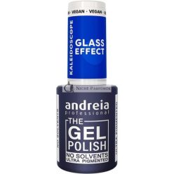   Andreia Professionális Fél-Állandó Körömlakk Kaleidoszkóp Üveg Hatás Kollekció Szín KL3 Üveg Hatás Áttetsző Kék 10,5ml