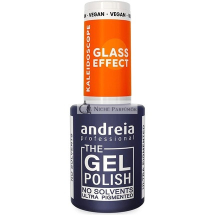 Andreia Professional Félig Tartós Körömlakk Gél Polish Kaleidoszkóp Üveg Hatás Gyűjtemény Szín KL5 Üveg Hatás Áttetsző Narancs, 10.5ml