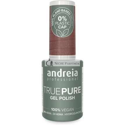Andreia Professional Hema Mentes Gél Lakk Igaz Tiszta 21 Mentes és 100%-ban Vegán Érzékeny Körmök Szín T32 Barna Arany Csillogással 10,5ml
