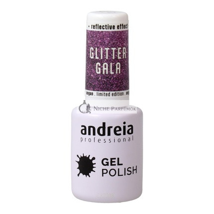 Andreia Glitter Gel Nagellack für UV/LED Lampe, GG4 Violett, 10.5ml