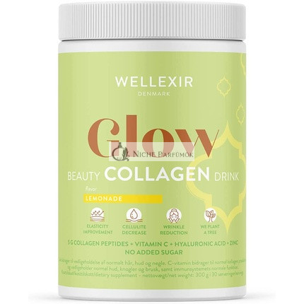 WELLEXIR Glow Beauty Drink Citrom 360g - 60 Napos Készlet