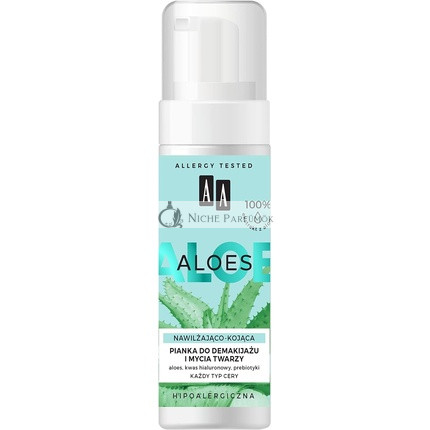 AA Aloes 100% Aloe Vera Kivonat Hidratáló és Nyugtató Smink- és Arcmosó Hab, 150ml