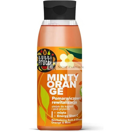 Tutti Frutti Revitalisierendes Bade- und Duschöl Orange und Minze mit Energieschuss C, 400ml