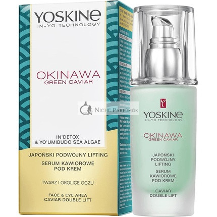 Yoskine Okinawa Zöld Kaviár Ránctalanító Kettős Emelő Arcszérum, 15 ml