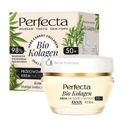 Perfecta Bio Kollagen Anti-Aging Creme mit Kollagen und Arganöl für Tag und Nacht 50+
