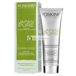   Yoskine Japan Pure Arcpakolás 75ml - Hatékony bőrápolás nőknek - Simító és intenzív zafír arctisztítás mikrodermabrázióval
