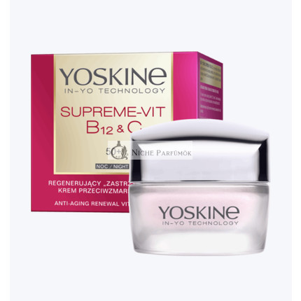 Yoskine Supreme-Vit B12 & C Anti-Aging Erneuernde Nachtcreme, 50ml