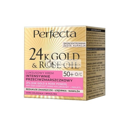 Perfecta Arany és Rózsa Luxus Anti-Aging Krém Napra és Éjjel 50+ 50ml