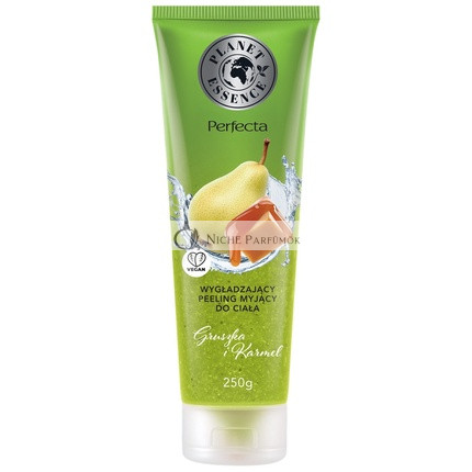 Planet Essence Hámlasztó Testápoló Krémszappan Körtével és Karamellával, 250g