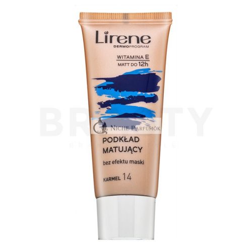 Lirene Nature Matte fluid 14 Caramel fluid make-up matt hatású 30 ml