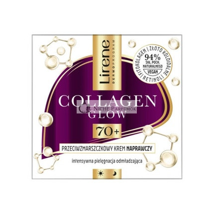 Lirene Kollagén Ragyogó Ránctalanító Krém 70+, 50 ml