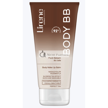 Lirene 92% Natürliches Körper Make-up Balsam, Strahlender Bräunungseffekt, Vegan, 175ml