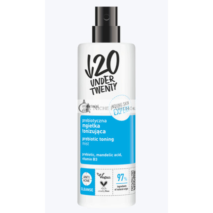 Under Twenty Antibakterieller 97% Natürlicher Prebiotischer Toner Vegan 200ml