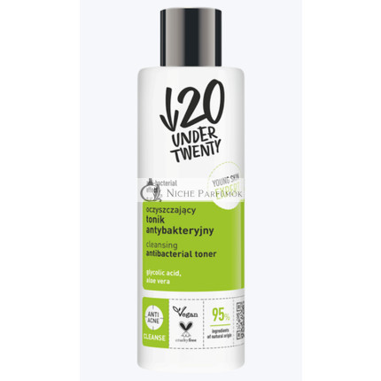 Under Twenty Anti-Acne 95% Természetes Tisztító Antibakteriális Toner, 200ml