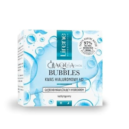 Lirene Aqua Bubbles Hyaluronsav 4D Mélyhidratáló Hidrokrém, 50ml