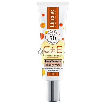 Lirene E Vitamin Energiával Tinted Krém SPF50, 30ml