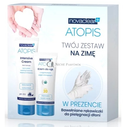 Atopis Premium Hautpflege Set - 50ml Gesichtscreme und 100ml Hand- und Körpercreme
