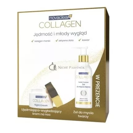 Novaclear Kollagen Nachtcreme + Gesichtswaschgel Set, 50 ml + 15 ml