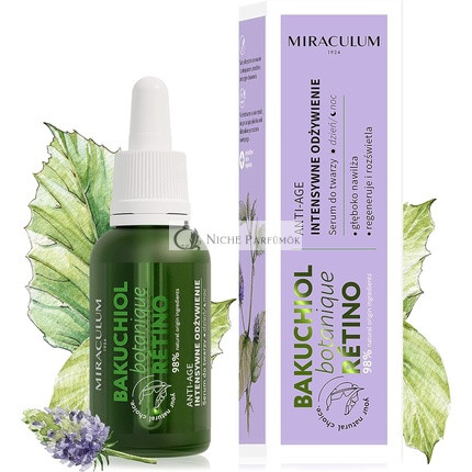 Miraculum Bakuchiol Anti-Aging Regenerierendes Tages- und Nachtgesichtserum mit Vitamin C und Botanischem Retinol, 30ml