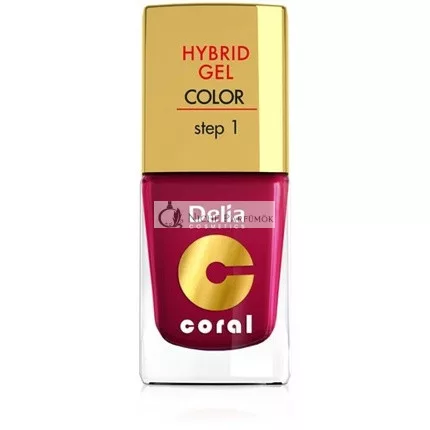 Delia Cosmetics Coral Hybrid Gel Körömlakk No. 06 Cherry, 11ml