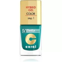   Delia Cosmetics Korall Hibrid Gél Körömlakk No. 10 Fém Zöld, 11ml
