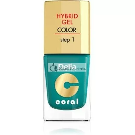Delia Cosmetics Korall Hibrid Gél Körömlakk No. 10 Fém Zöld, 11ml