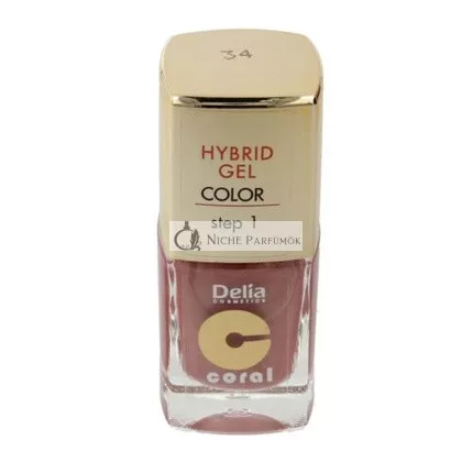 Delia Cosmetics Korall Hybrid Zselés Körömlakk No. 34 Flesh Pearl 11ml