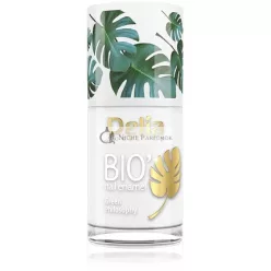   Delia Cosmetics Bio Zöld Körömlakk - Fehér - Vegán Barát és Természetes Formula Tökéletes Fedésért és Fényért 11ml